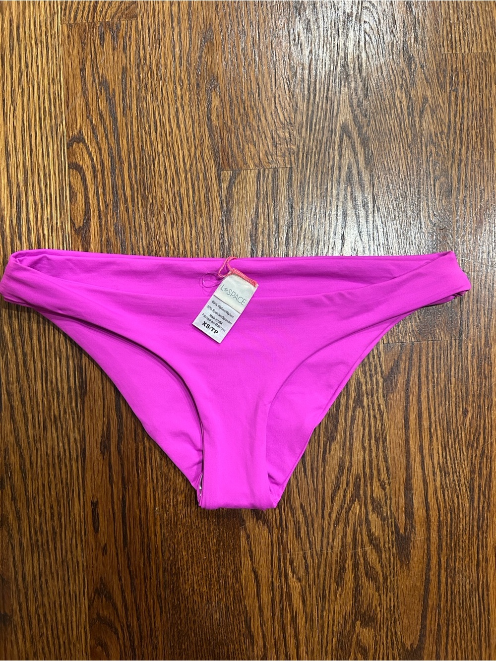 L*SPACE Hipster Bikini Bottom Swim Hot Pink Sz XS NWOT